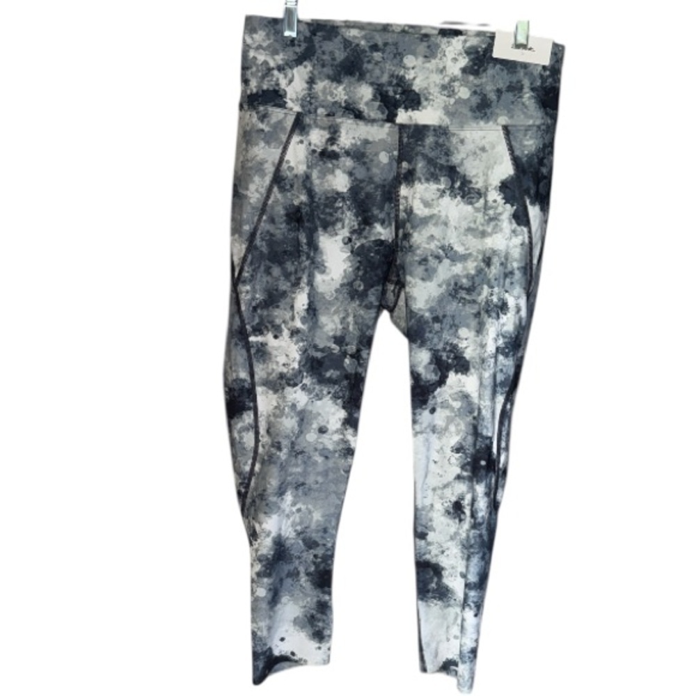 Soma WKND leggings Leggings watercolor NEW XL high rise crop pull on stretch